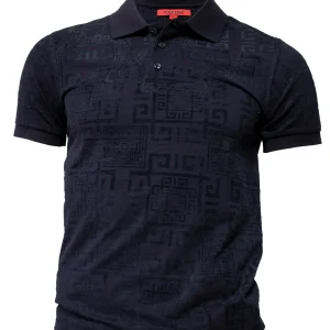 PLAYERA TIPO POLO PAVINI ESTAMPADO TEXTURIZADO PT-2203