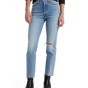 Levi's Wedgie High Rise Straight Leg Destructed Jeans 349640208