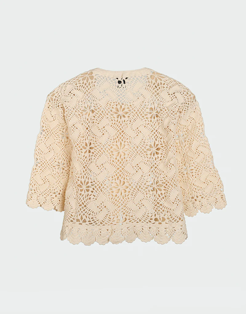 Lucero Crochet Cardigan - Imagen 4