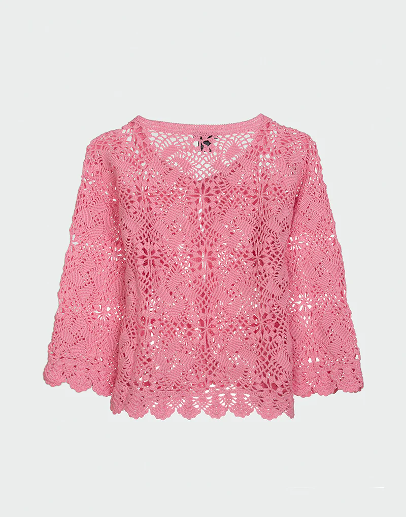 Lucero Crochet Cardigan - Imagen 6