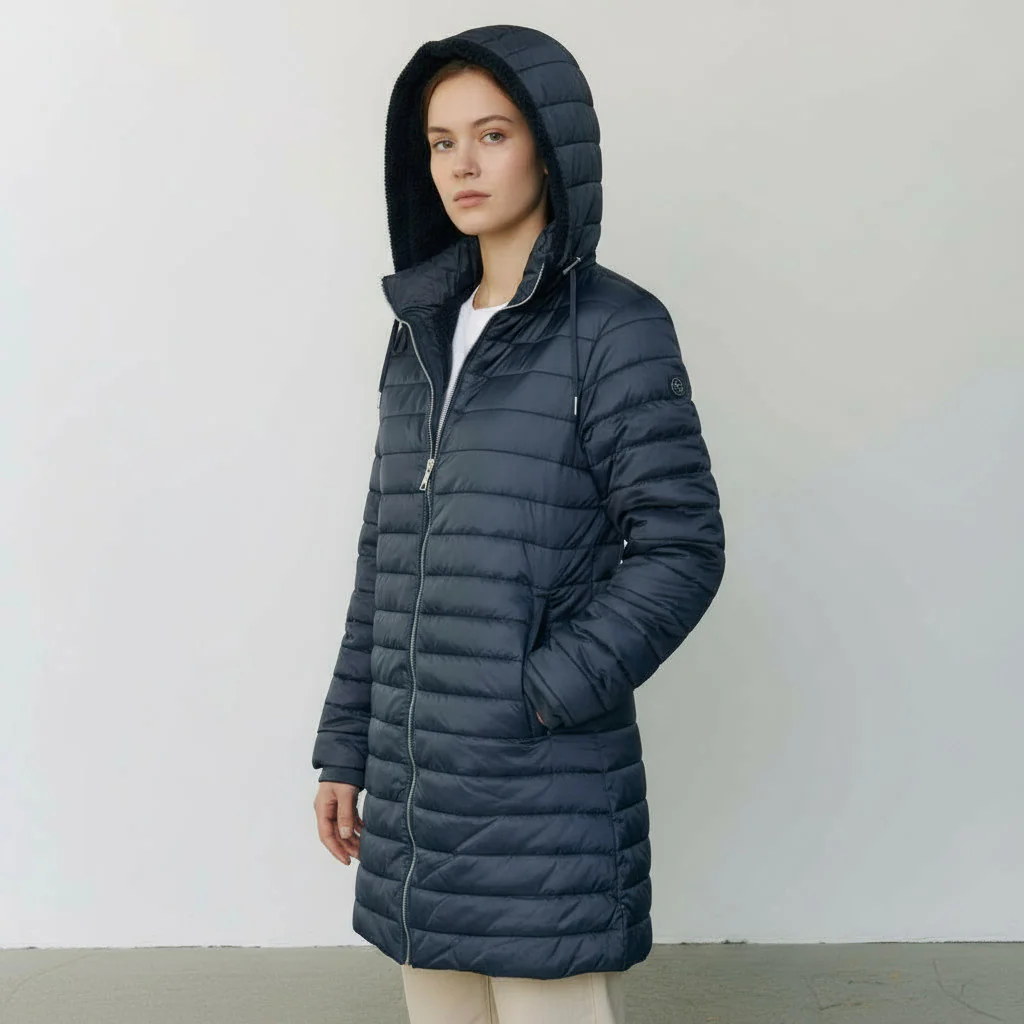 CHAMARRA LARGA C/GORRO DAMA WVE-008 - Imagen 3